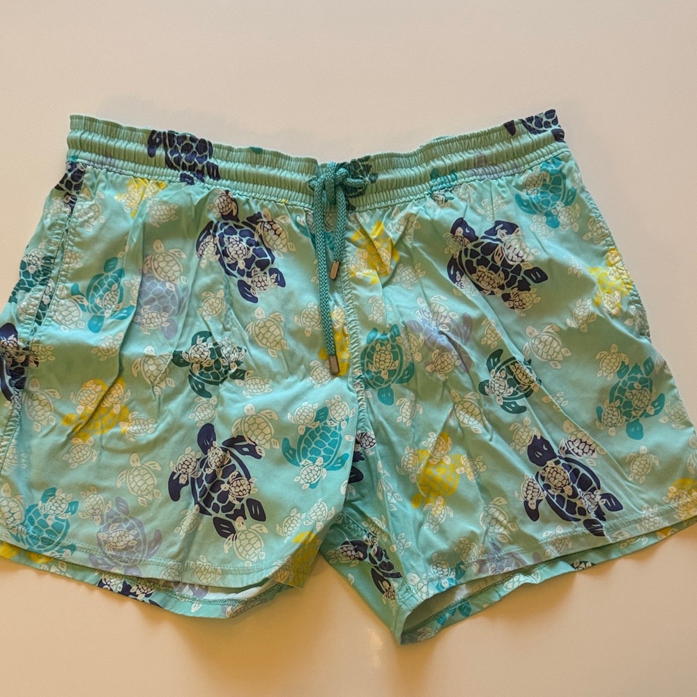 Vilebrequin Turtle Print Aqua Shorts
